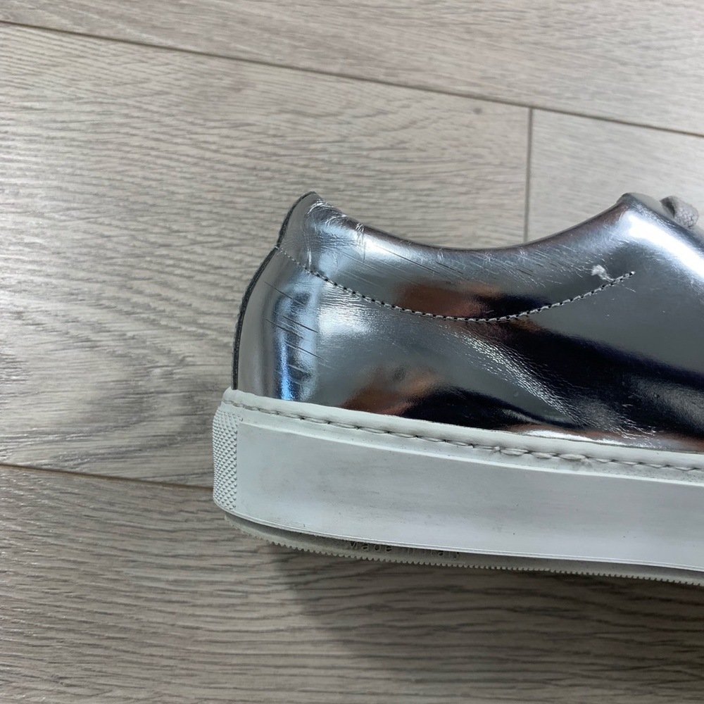 Acne Studios Silver Metallic "Adriana" Face Sneakers - Picture 13 of 15